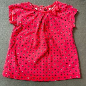 Carters Pink Floral girls top with back snap button closure- 9m